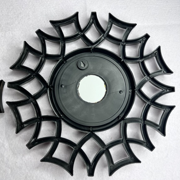 Set of 2 Sunburst Wall Mirrors Black‎ Gold Boho Decorative Accent Contemporary - Picture 7 of 10